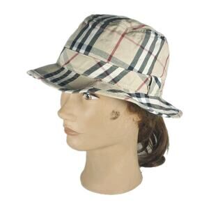 Burberry Women's Vintage Nova Check Medium Cotton Plaid Bucket Hat England